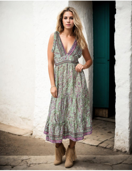 Hippie Chic Silk Dress