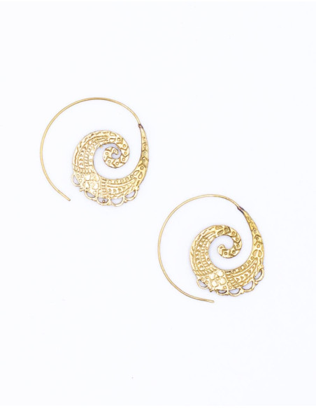 Gold Circular Earrings