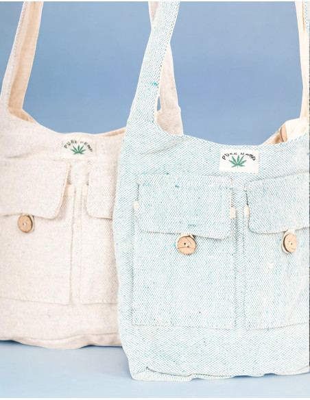 Ethnic Fashion: Kimago Hemp Hippie Shoulder Bag – Authentic Indian Craftsmanship