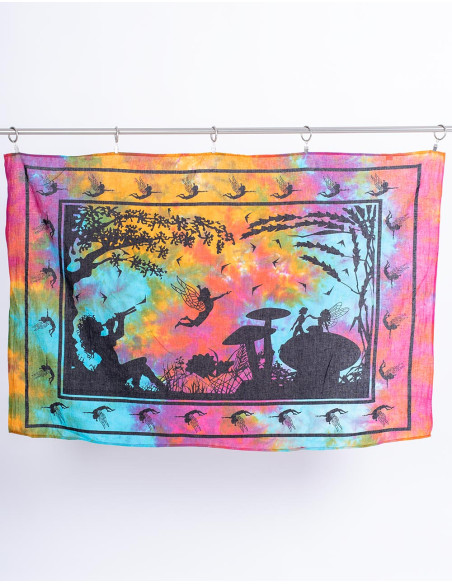 Multicolor Tapestry Flutist