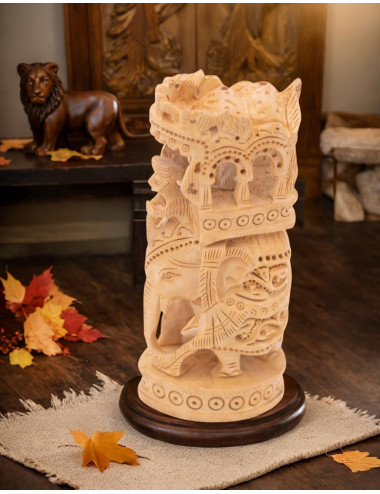 estatua-tallada-a-mano-elefante-altar