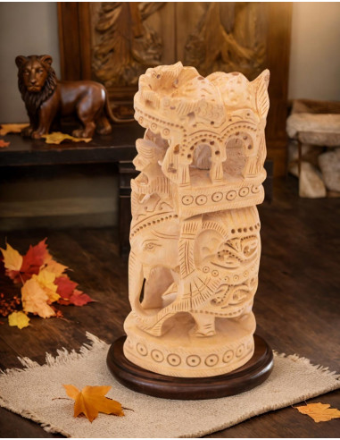 estatua-tallada-a-mano-elefante-altar