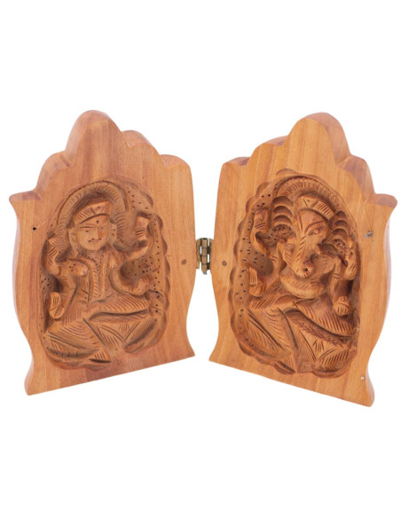 Hamsa Hand Statue with Ganesha and Lakshmi
