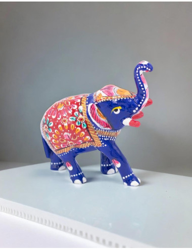 Colorful Metal Elephant Statue