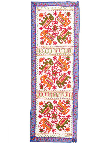 Rectangular Tapestry with Hand-Embroidered...