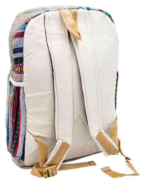 Unisex Hemp Backpack with Unique Om Sun Design | Kimago
