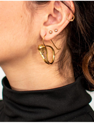 pendientes-serpiente-dorado-estilo-boho