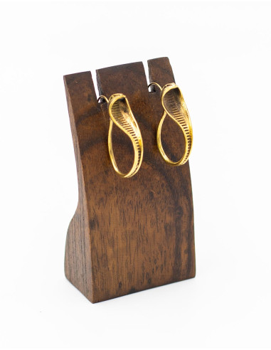 Handmade gold-plated brass snake-shaped...