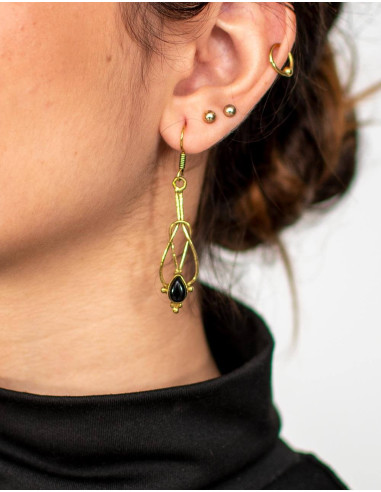 Kimago handmade earrings with mineral stones –...