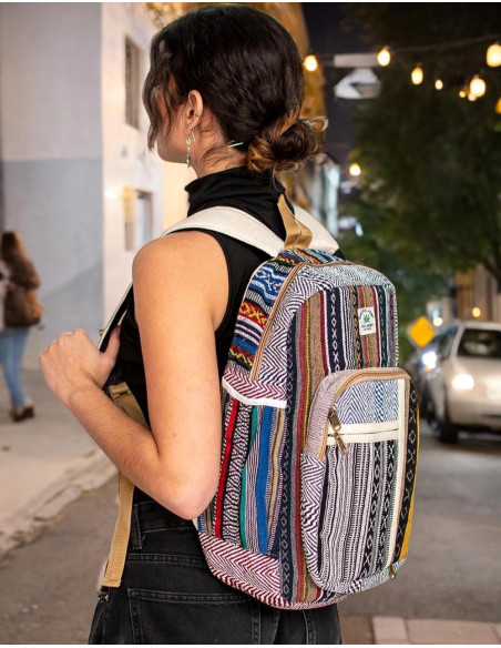 Unisex Hemp Backpack - Unique and Versatile Indian Craftsmanship