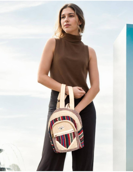 Exclusive Handmade Hemp Backpack - Unique in Color and Design