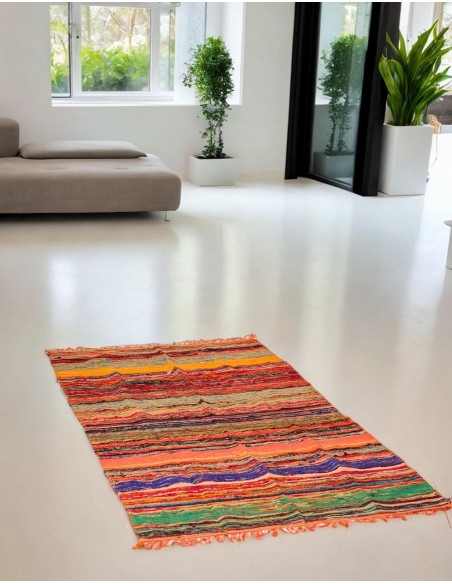 Large handmade Jarapa ethnic rug | Kimago
