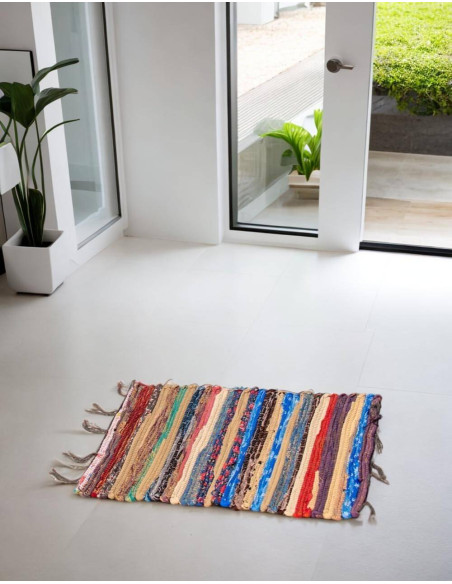 Multicolor handmade ethnic hippie rug | Kimago