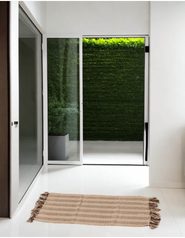 Handmade brown boho ethnic rug | Kimago