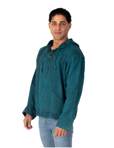 Light blue boho hoodie | Kimago