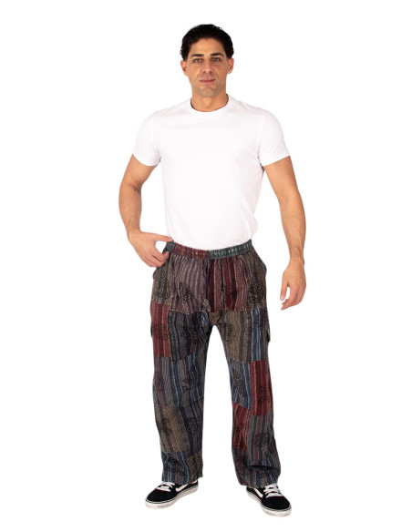 Kimago unisex ethnic patchwork pants