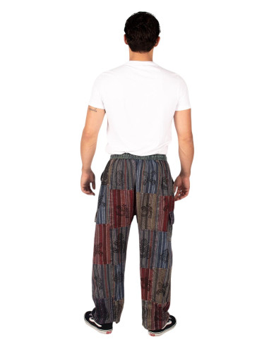 Kimago unisex ethnic patchwork pants