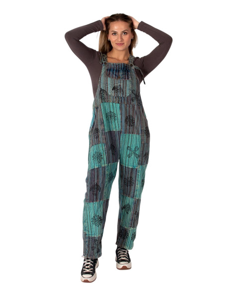 Light blue or green unisex boho jumpsuit | Kimago