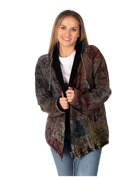 Unisex boho jacket with fleece lining | Kimago