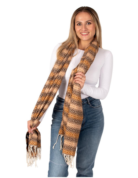 Large multicolored handmade shawl | Kimago