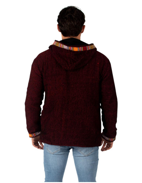 Boho red jacket with fleece lining | Kimago