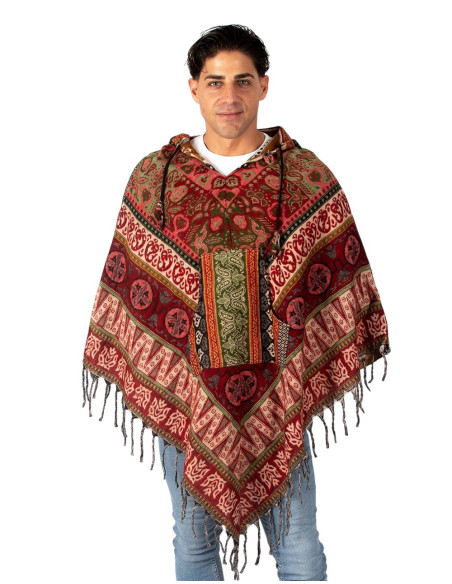 Poncho unisex artesanal con capucha | Kimago
