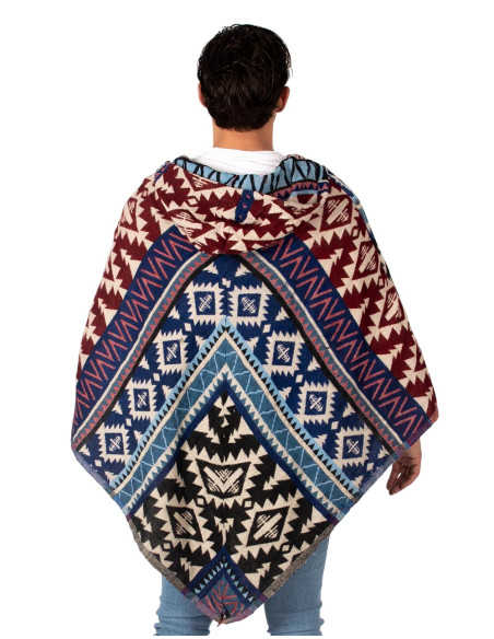 Poncho unisex artesanal con capucha | Kimago
