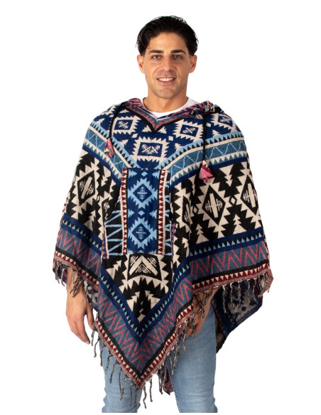 Poncho unisex artesanal con capucha | Kimago