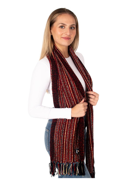 Handmade cotton scarf with fringe | Kimago