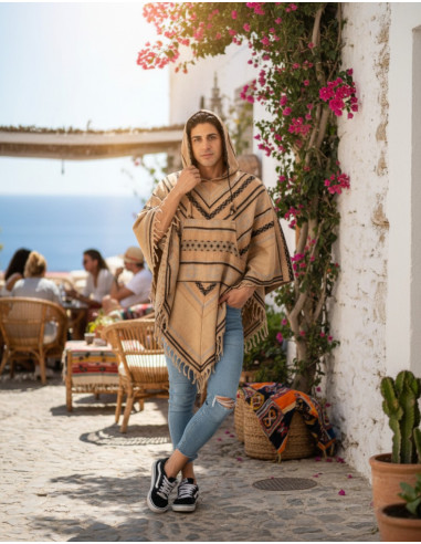 Unisex handmade cotton poncho | Kimago
