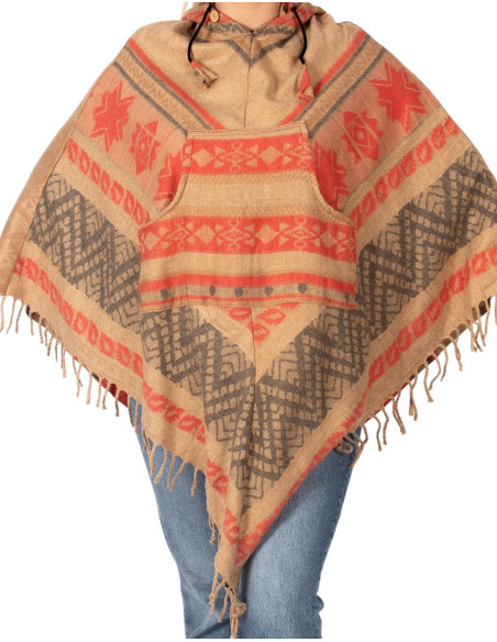 Unisex handmade cotton poncho | Kimago