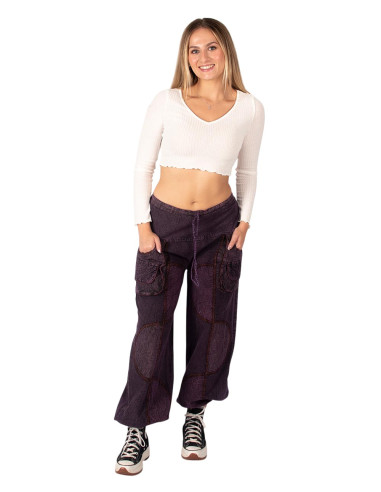 Kimago handmade purple unisex harem pants