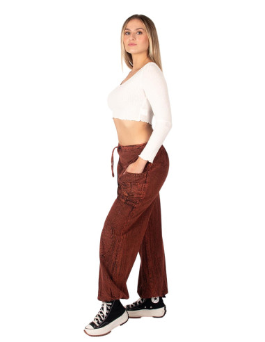 Kimago handmade burgundy unisex harem pants