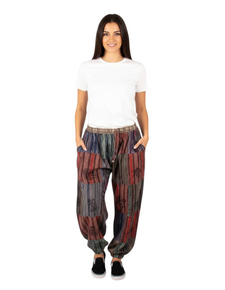 Kimago unisex patchwork harem pants in various colors