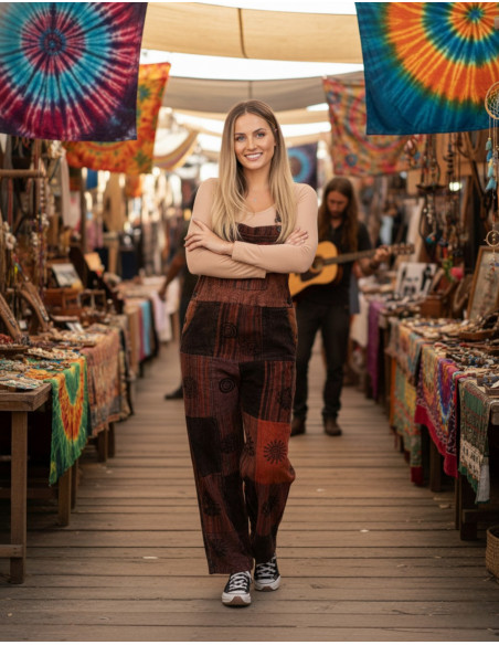 Handmade patchwork unisex jumpsuit | Kimago