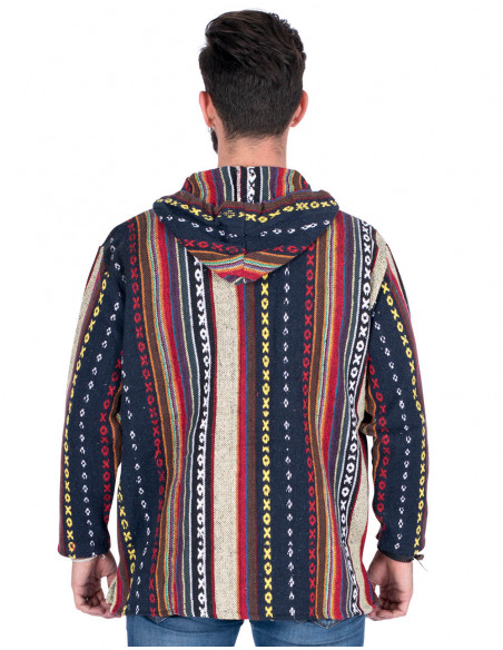 Handmade cotton ethnic boho sweatshirt | Kimago