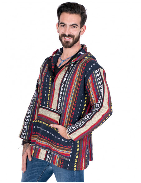 Handmade cotton ethnic boho sweatshirt | Kimago