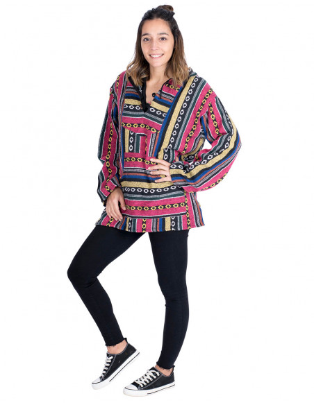 Handmade ethnic cotton unisex boho sweatshirt | Kimago