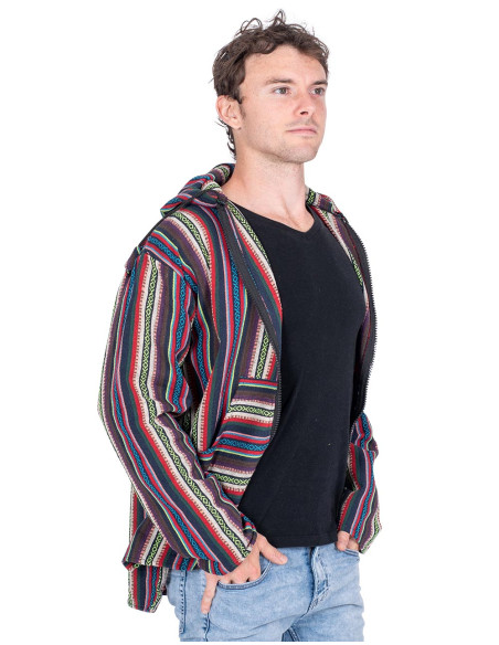 Handmade cotton hippie jacket in a boho style | Kimago