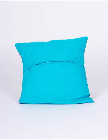 Handmade floral cotton cushion cover 40x40
