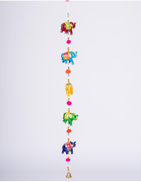 Ethnic pendant with decorative elephants