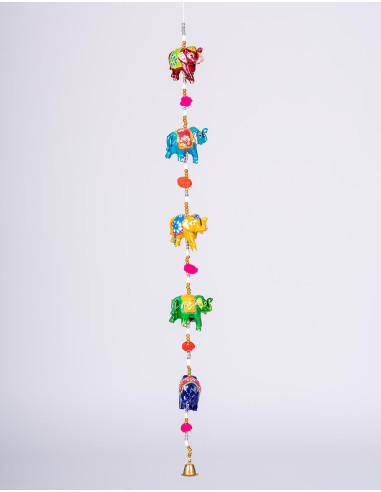 Ethnic pendant with decorative elephants