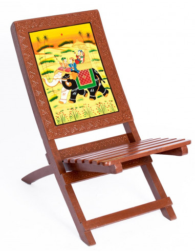 Indian handcrafted folding wooden chair