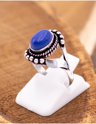 Silver ring with natural stone