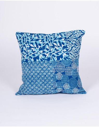 Ethnic blue and light blue cushion cover 40x40