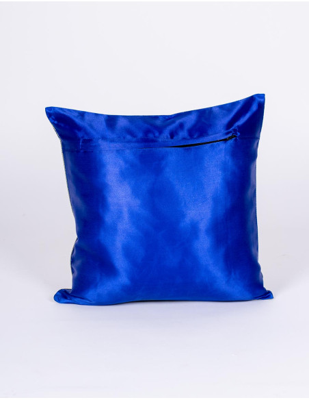 Blue cushion cover with ethnic elephants 40x40