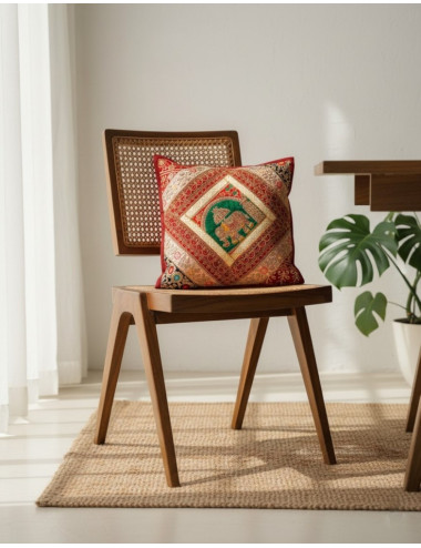 Boho terracotta cushion cover