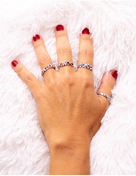 Ethnic silver ring