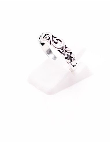 Silver spiral ring