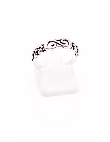 Silver spiral ring